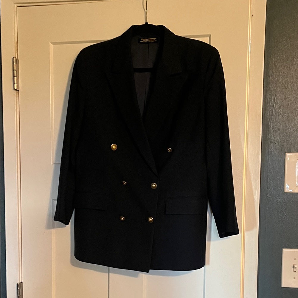 Brooks Brothers Navy Double-Breasted Blazer